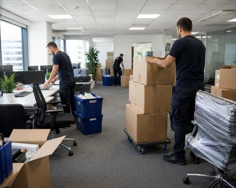 Μετακόμιση γραφείου στην Αθήνα με επαγγελματικό συνεργείο και συσκευασία εξοπλισμού